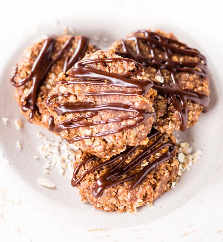 Healthy No-Bake Peanut Butter Cookies from Veggie Balance are gluten-free, dairy-free, low-sugar, and vegetarian
