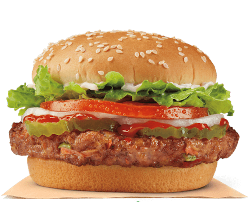 Meatless meals at America's top 10 fast food restaurants: The Veggie Burger at Burger King