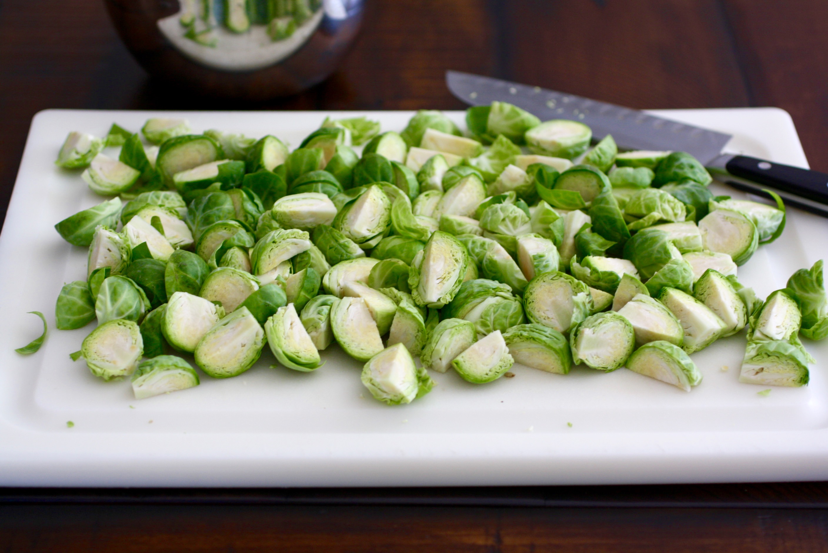 How to make the best brussels sprouts: Start by halving, or quartering them. | ©Jane Sweeney Cool Mom Eats