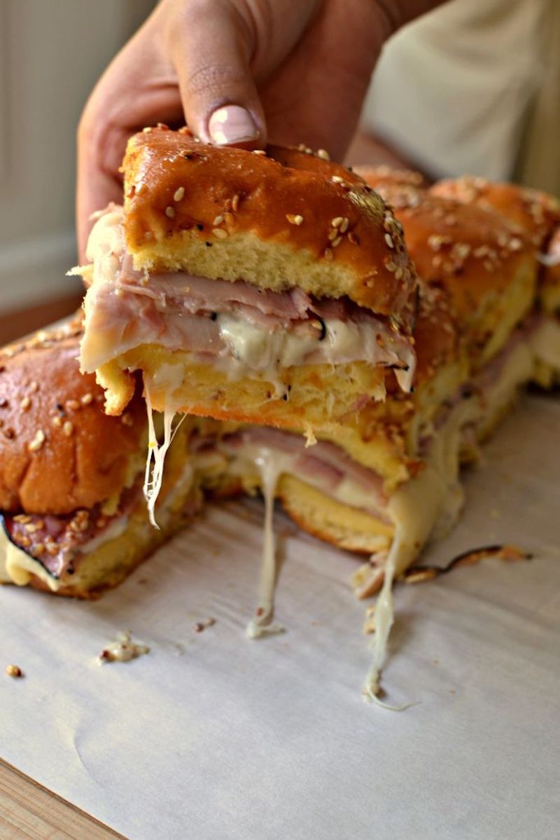 Tailgate dinner recipes: Ham & Swiss sliders at Small Town Woman