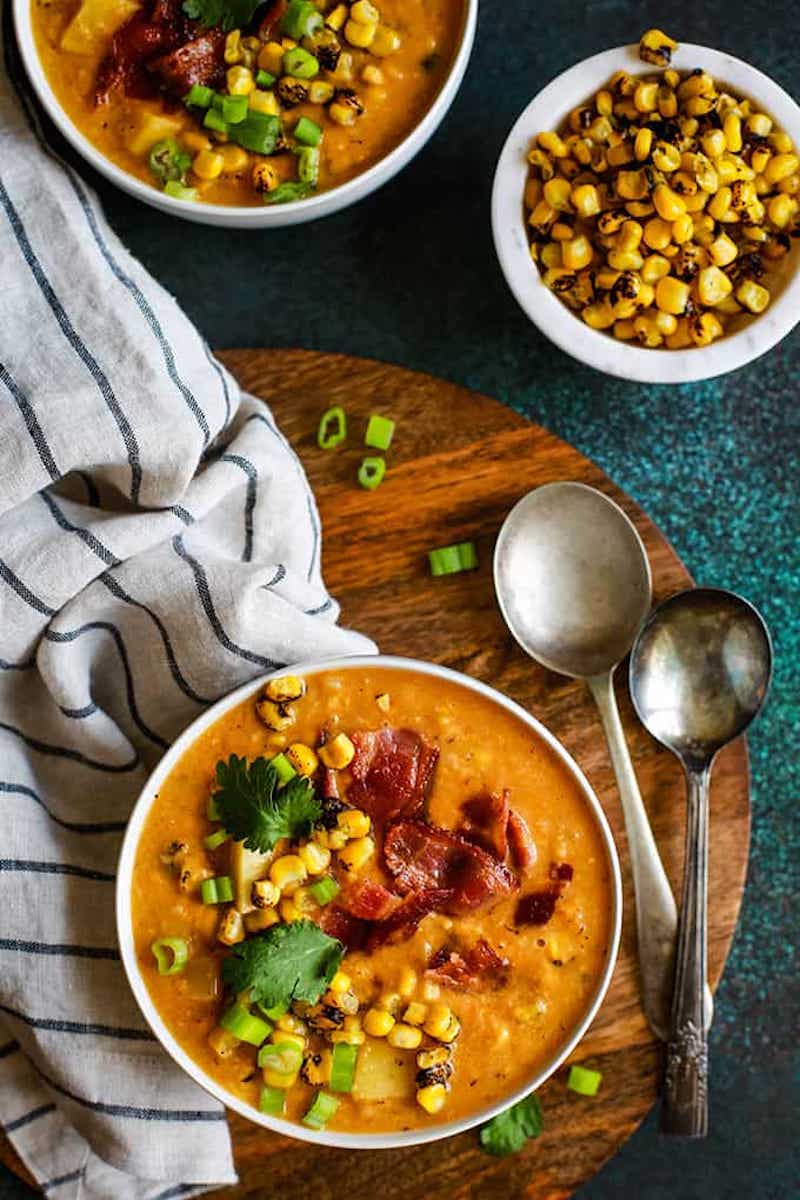 Weekly meal plan: Slow Cooker Corn Chowder at Melanie Makes