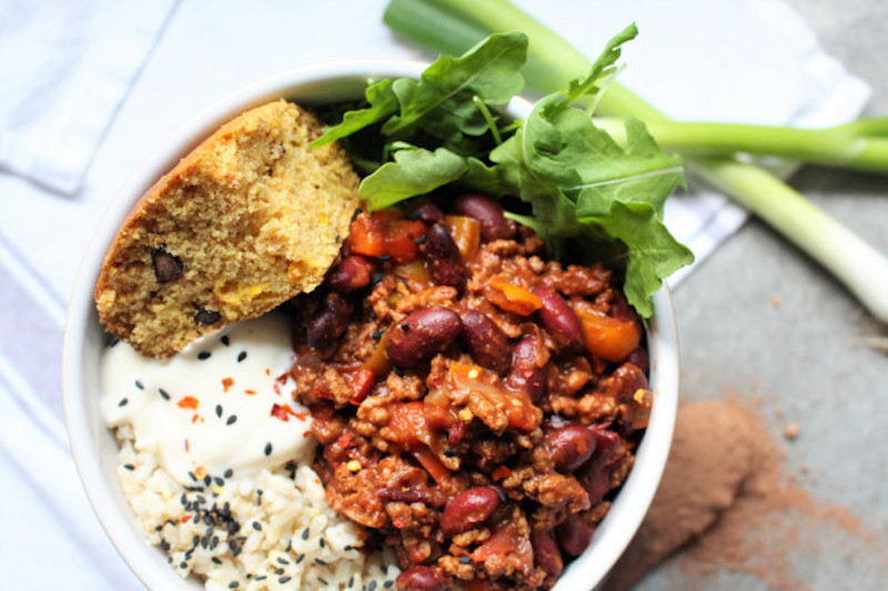 Weekly meal plan: Vegan chili at Nourishing Amy