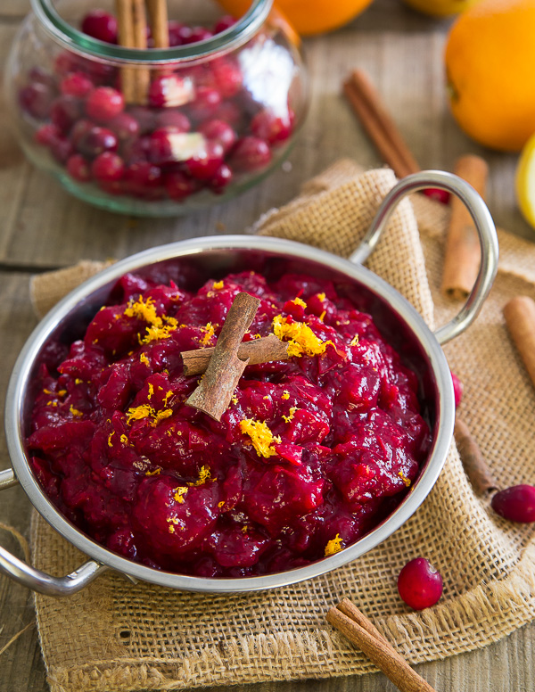 Genius make-ahead Thanksgiving tips: 5 Ingredient Slow Cooker Cranberry Sauce | Running to the Kitchen