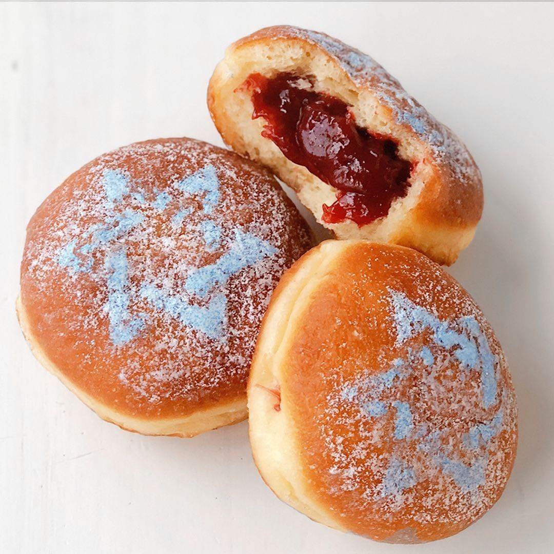 Hanukkah hostess food gifts: Underwest's artisanal brioche donut with homemade raspberry pomegranate jam