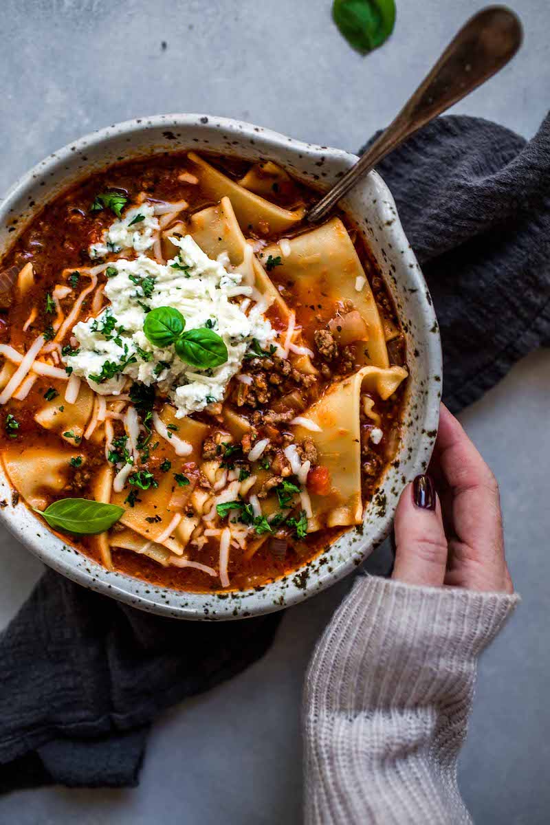 Weekly meal plan: Lasagna Soup at Platings and Pairings