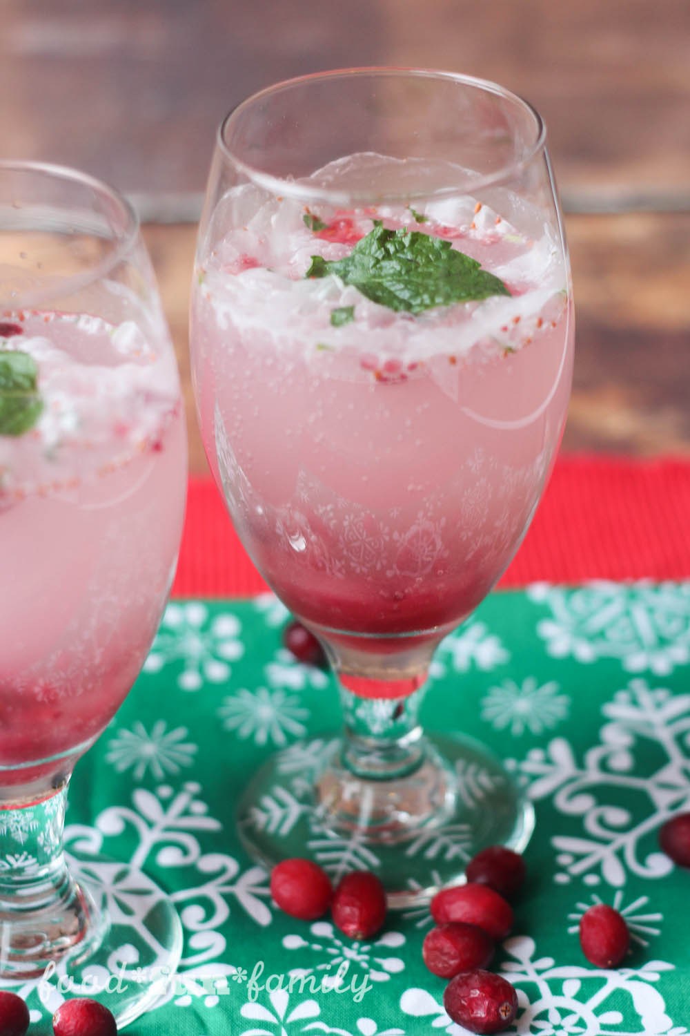 New Year's Eve mocktails for kids: Sparkling cranberry mint mocktail | Food Fun Family