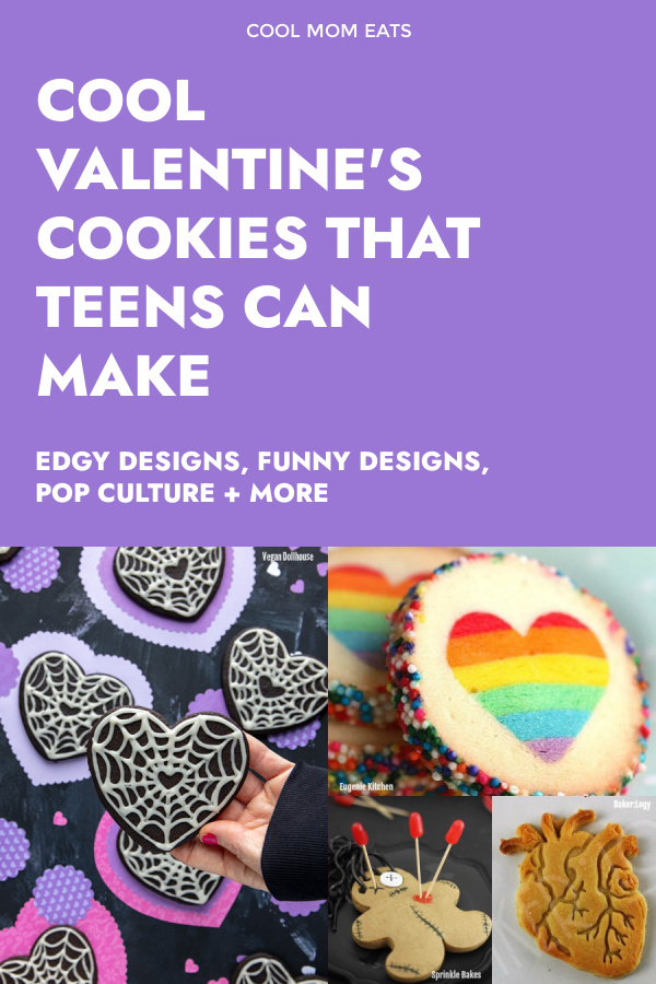 9 very cool Valentine's cookies for teens to make - hold the cutesie stuff.  | Cool Mom Eats