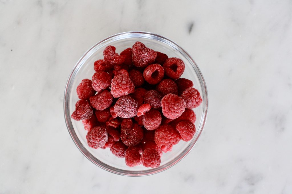 How to make natural pink frosting using raspberries | ©Jane Sweeney for Cool Mom Eats