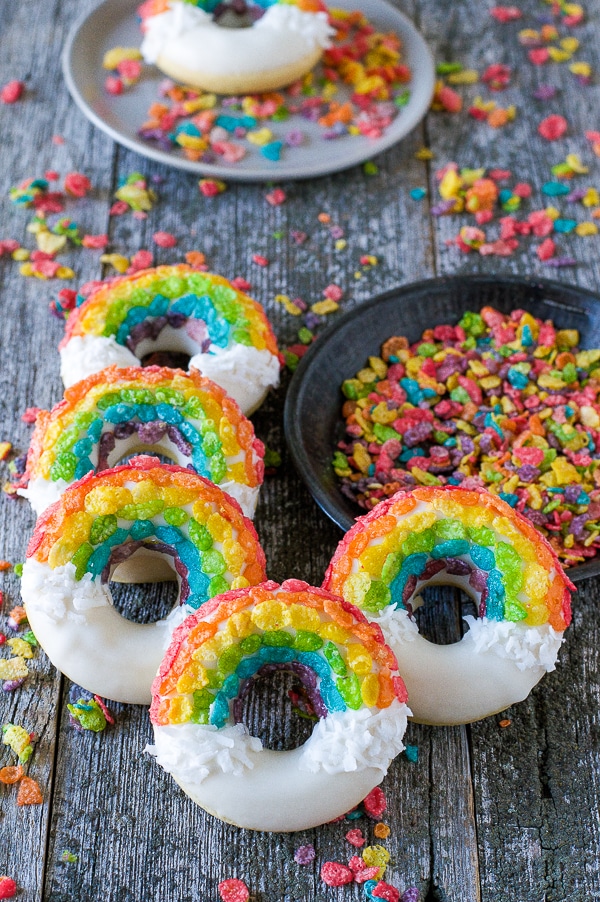 The cutest rainbow desserts for St. Patrick's Day: Rainbow donuts | The First Year