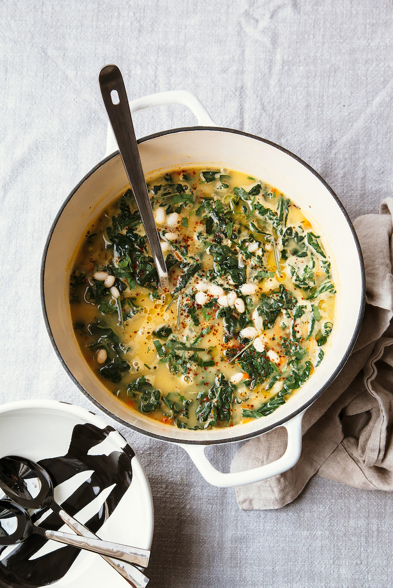 Weekly meal plan: Kale and White Bean soup at The First Mess