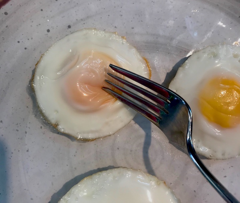 Brava Oven review: Our eggs turned out plastic-y and well done. | Photo (c) Kate Etue for Cool Mom Eats
