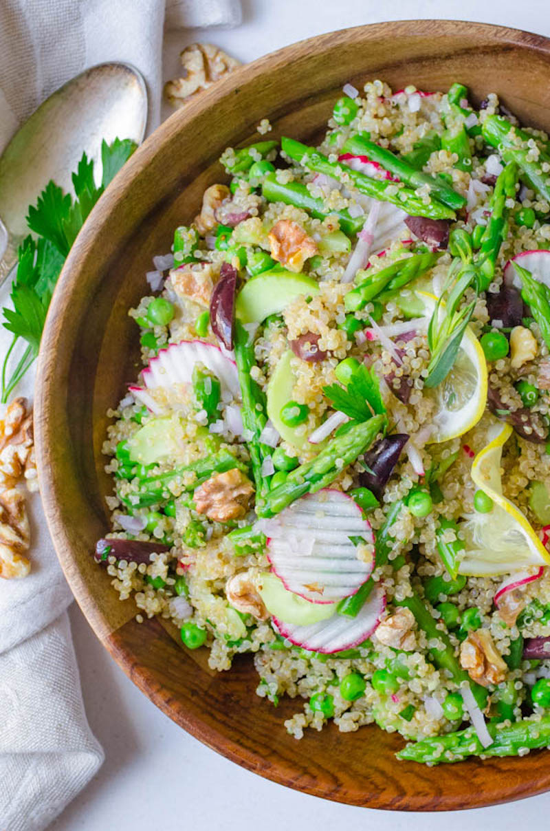 Weekly meal plan: Asparagus Quinoa Bowls at Garlic & Zest