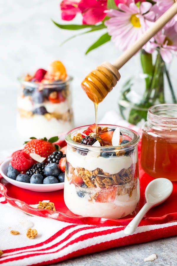 Egg-free brunch ideas for Easter: Yogurt Parfait Bar | Sweet and Savory by Shinee