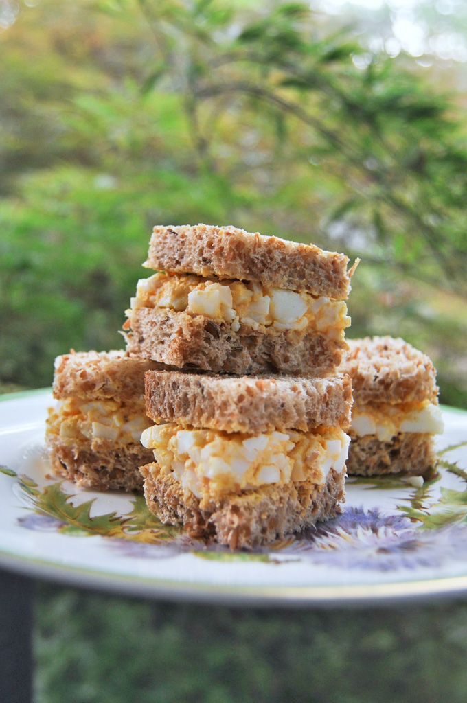 Deviled Egg Salad Tea Sandwiches recipe by Anne Wolfe Postic | Cool Mom Eats
