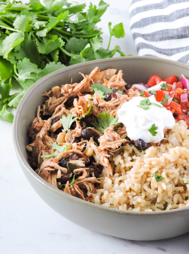 Weekly meal plan: Slow Cooker Burrito Bowls at Fresh Fit Kitchen