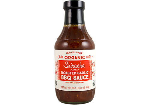 The best Trader Joe's products for Memorial Day: Sriracha and Roasted Garlic BBQ Sauce, with serving suggestions