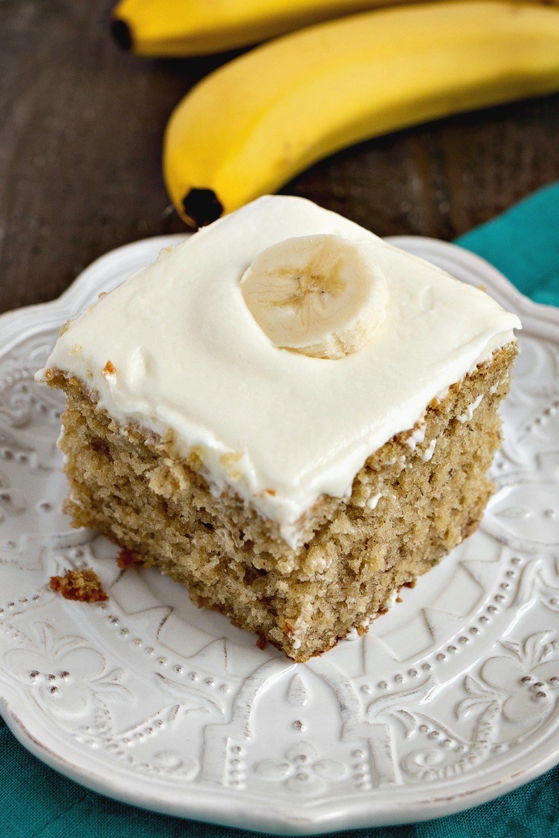 Easy Mother's Day cake recipes: Banana Sheet Cake at Certified Pastry Aficionado
