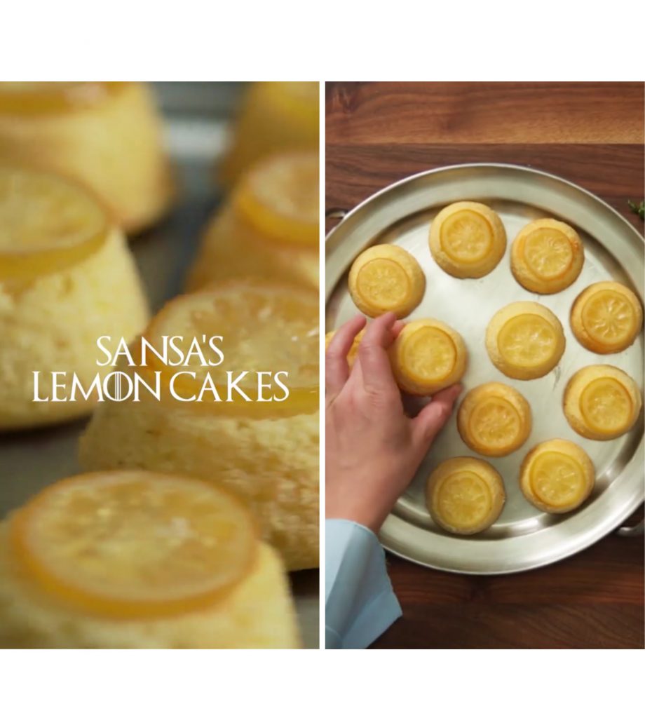 Game of Thrones Desserts: Sansa's Lemon Cakes from Tastemade | More: Cool Mom Eats