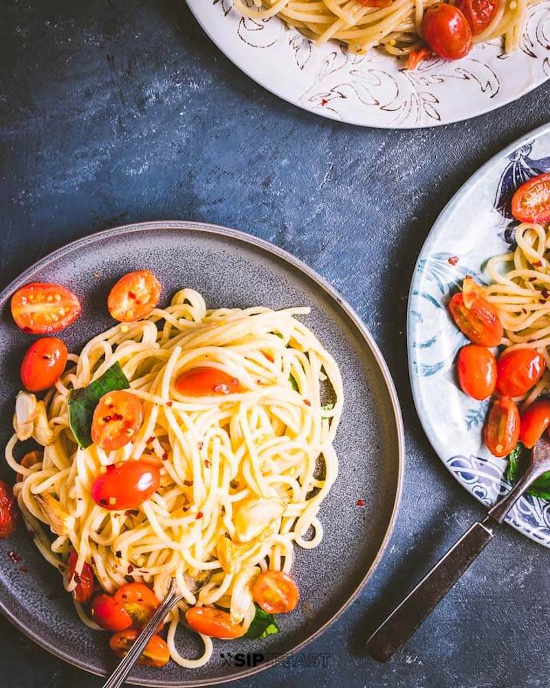 Weekly meal plan: Cherry Tomato Pasta at Sip and Feast