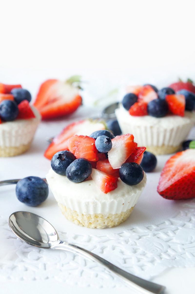 Fourth of July fruit desserts: Cheesecakes at Haute and Healthy Living