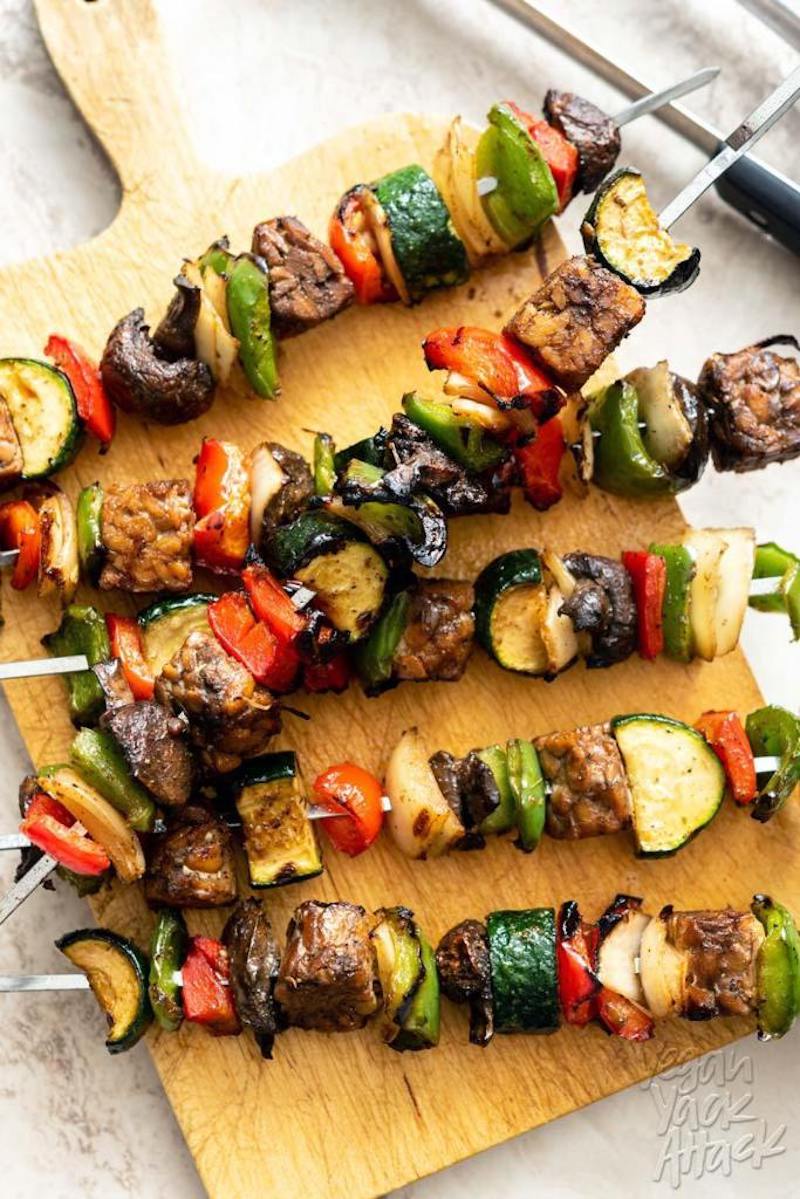 Vegan BBQ dishes for summer: Tempeh skewers at Vegan Yack Attack