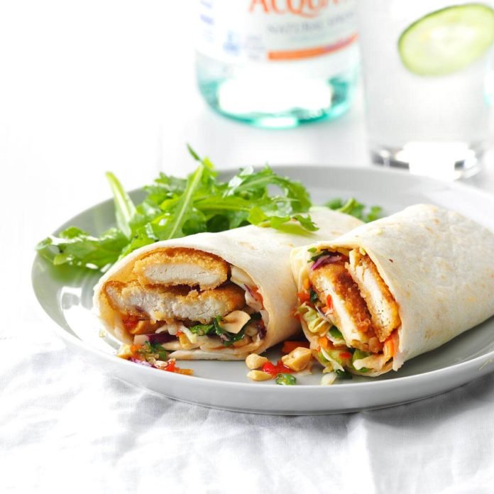 Weekly meal plan: Easy summer dinners | Asian Chicken Wraps at Taste of Home