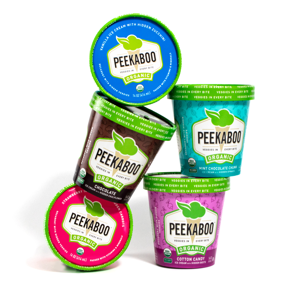 Peekaboo Ice Cream with Hidden Veggies; Healthier Ice Cream Brands we like