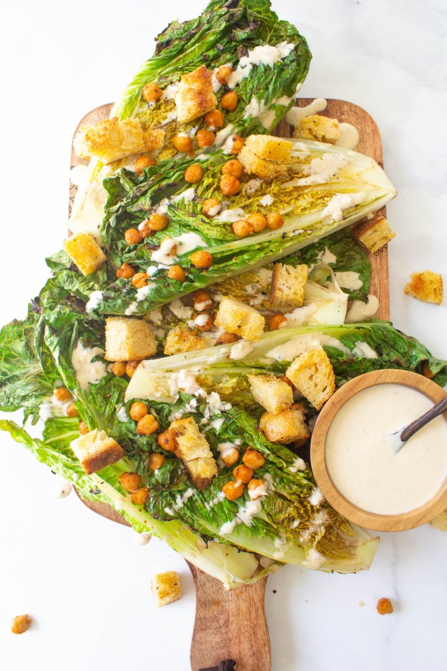 Weekly meal plan: Grilled Ceasar Salad at This Savory Vegan