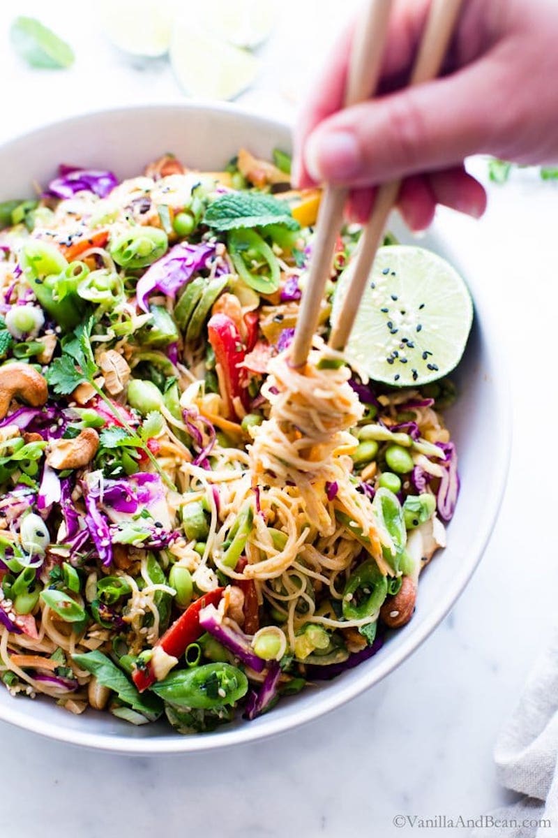 Weekly meal plan: Thai Peanut Noodle Salad at Vanilla and Bean