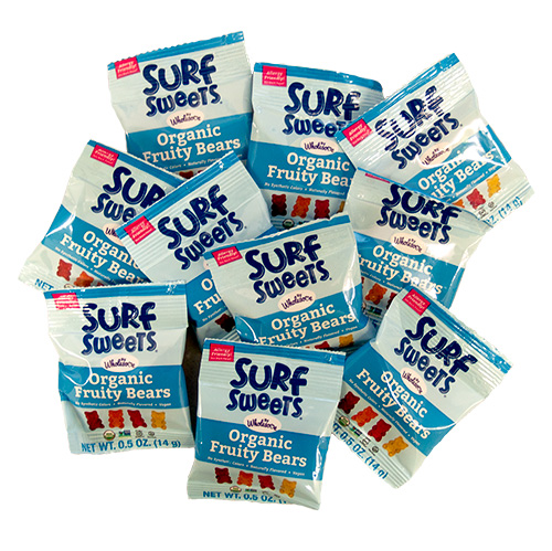 Tips for making Halloween safe for kids with allergies: Look for nut-free options like these organic gummies from SurfSweets