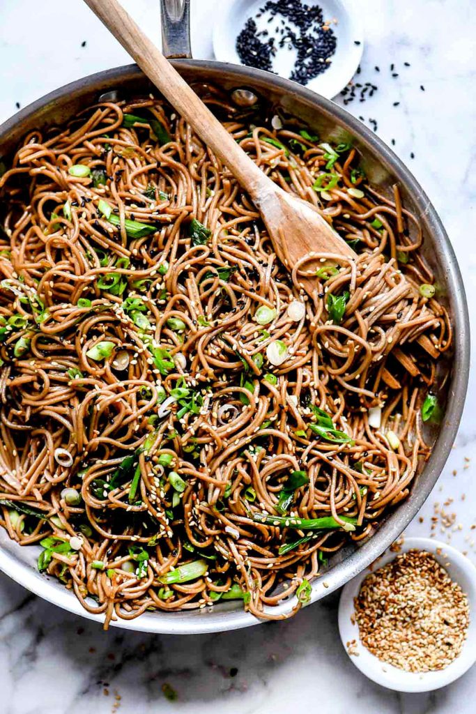 Good-luck foods for new year: Sesame soba noodles from Foodie Crush