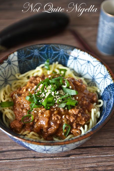 Itameshi Japanese food: Ramen-Miso Bolognese from Not Quite Nigella