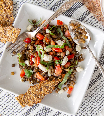 Trader Joes easy dinner ideas: One Minute Lentil Salad