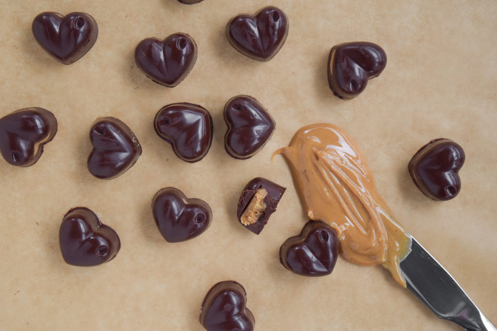 Low sugar Valentine's Treats: Chocolate PB Hearts from Rachael's Good Eats