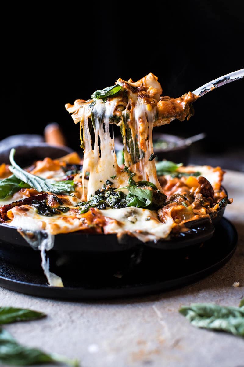 Weekly meal plan: Vegetarian Lasagna at Halfbaked Harvest