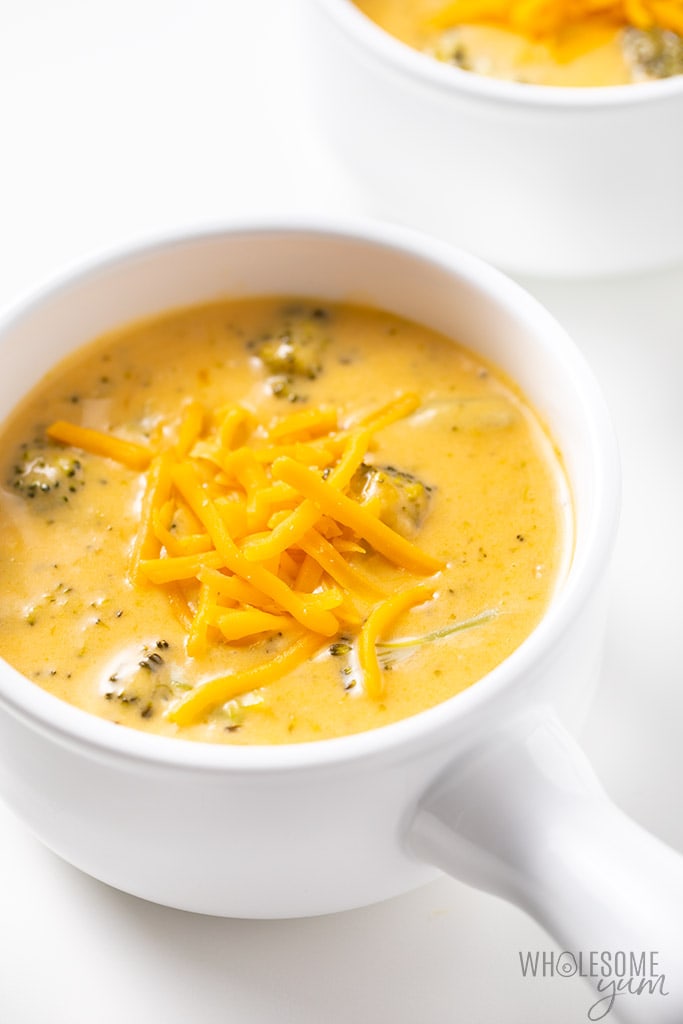 5-Ingredient Soups: Broccoli Cheese from Wholesome Yum
