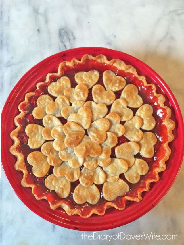 Heart-shaped, cookie cutter Valentine's Day pie | Diary of Dave's Wife on Country Living