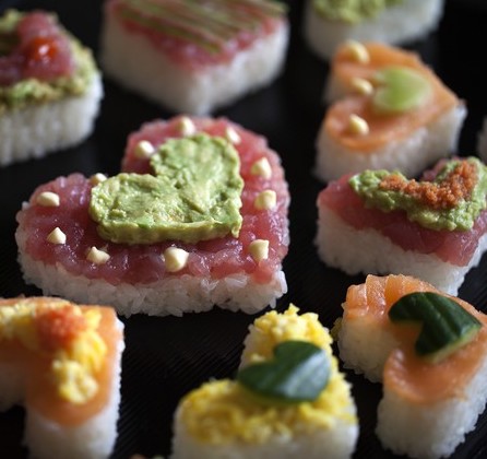 Heart-shaped cookie-cutter Valentine's Day sushi | Oregon Public Broadcasting