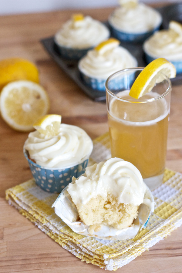 Summer Shandy Cupcakes by Erica's Sweet Tooth are a perfect dessert for Father's Day or anytime this summer