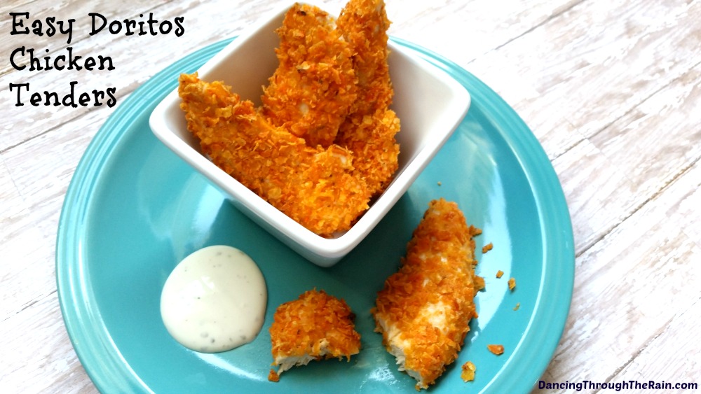 6 easy hot lunches your kids can make themselves: Already craving these Doritos chicken tenders from Dancing through the rain.