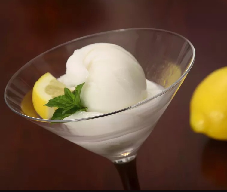 This tangy Vodka Lemon Sorbet from The Spruce Eats makes a delicious boozy treat for Father's Day 