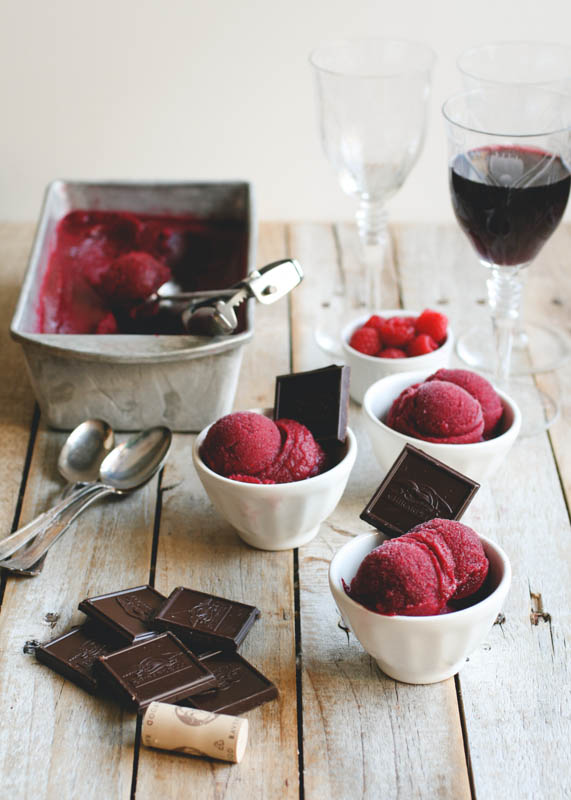 Get this Raspberry Zinfandel Sorbet recipe from Butterlust for Father's Day