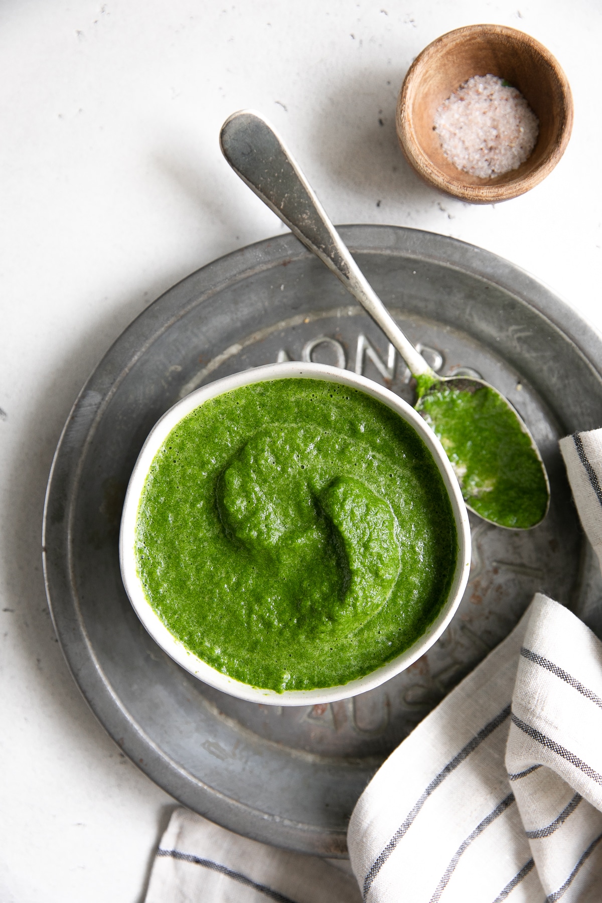 Use extra mint to make a delicious mint chutney to add to veggies, flatbreads, and grilled meats all summer with this recipe at The Forked Spoon