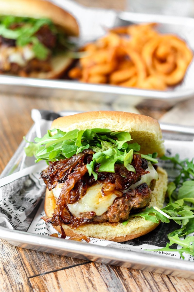 Weekly meal plan: Take Burger Night up a notch with these French Onion Burgers at A Seasoned Greeting