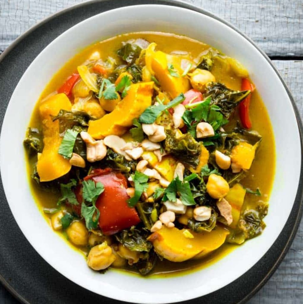 Instant Pot Veggie Curry  recipe via Healthy Seasonal Recipes