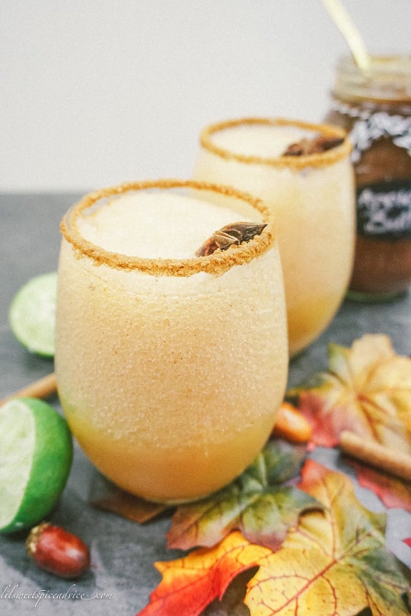 Thanksgiving margaritas: Apple Butter Margaritas at Lil Sweet, Spice & Advice