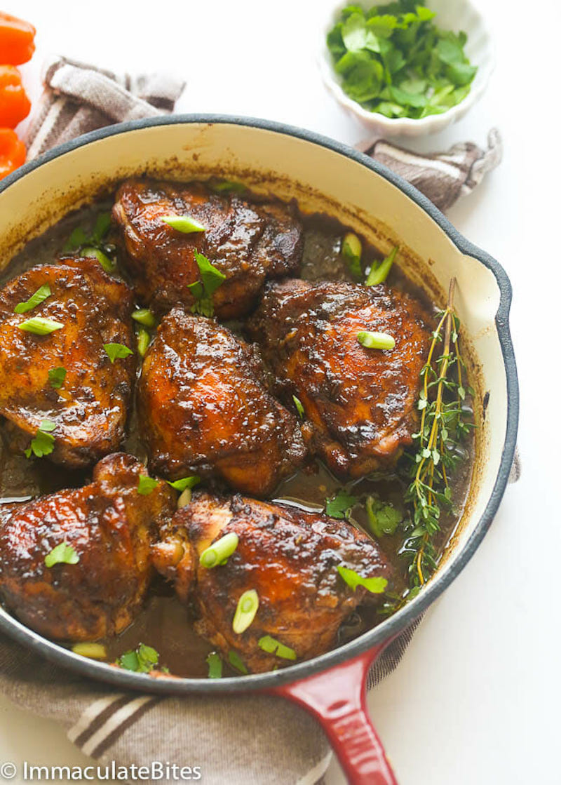Budget slow cooker dinners under $10: Jerk Chicken at African Bites