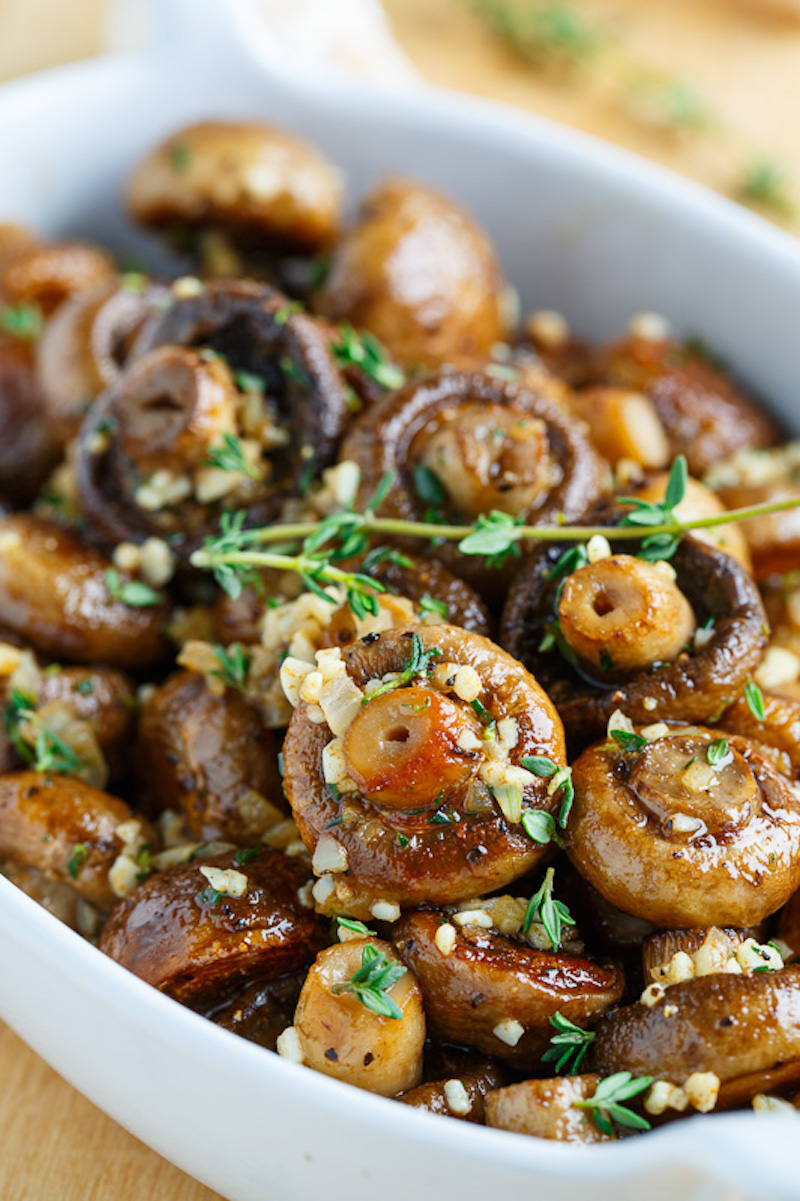 Sidesgiving recipes: Roasted mushrooms at Closet Cooking