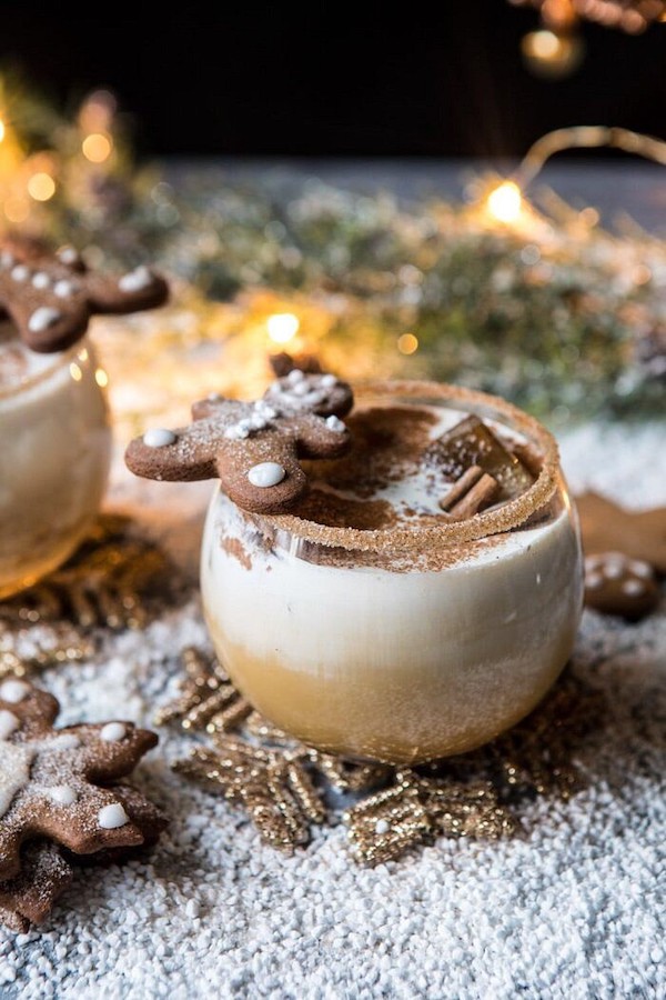 This delicious Gingerbread White Russian recipe from Half Baked Harvest uses homemade gingerbread syrup