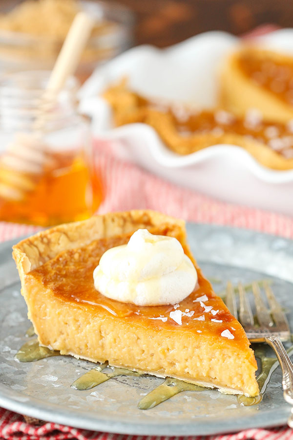 Our readers' favorite pie recipes: Salted Honey Pie at Life, Love, Sugar